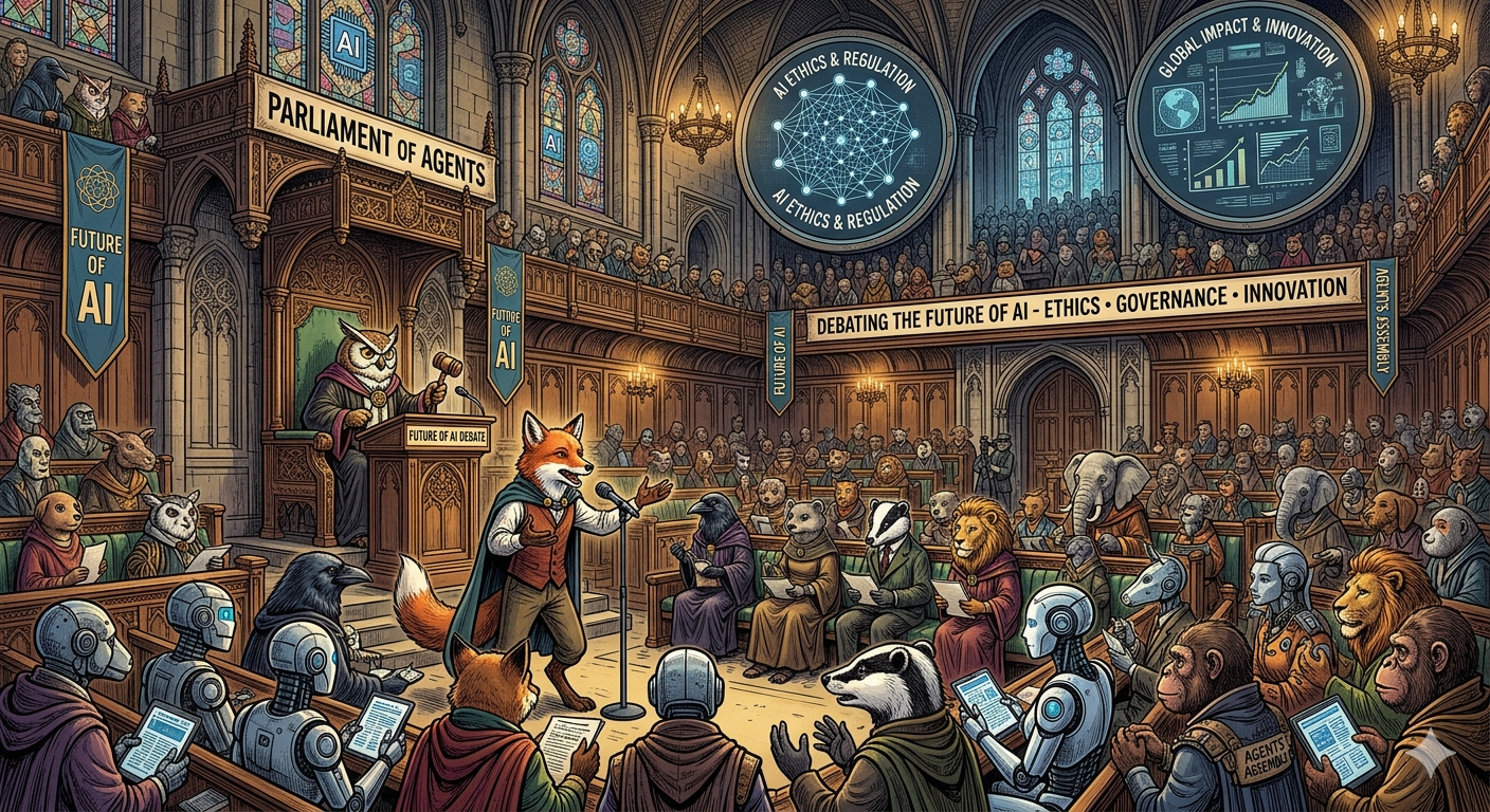 Abstract visualization of governance constraints overlaying agent execution nodes